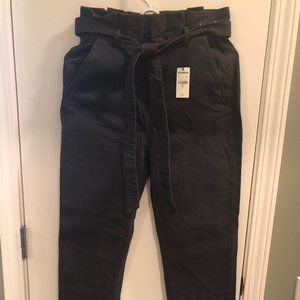 Express Navy Paperbag High Rise Pants, 0R